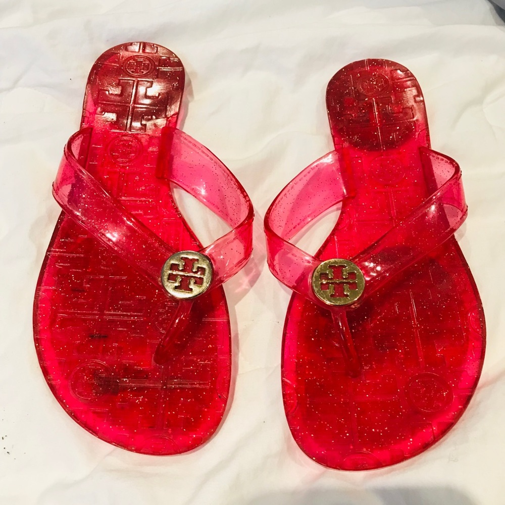Tory Burch pink jelly sandals